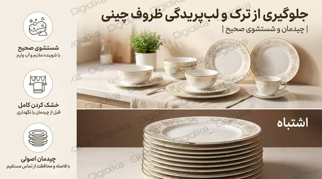 مراقبت حرفه ایی از ظروف چینی
