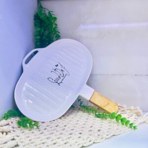 سرویس صبحانه خوری سرامیک – تابه-بیضی-دسته-چوبی