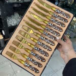 کارد و چنگال دسته سلیکونی وارداتی – پلنگی