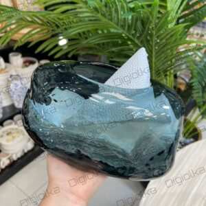 جا دستمال شیشه ای دفرمه کسا – دودی