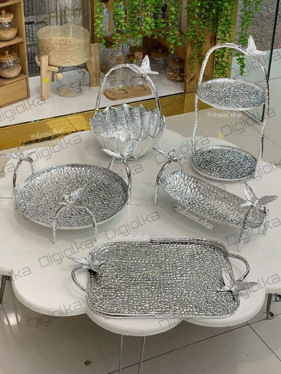 سرویس پذیرایی فلزی ایوان نقره ای